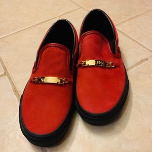 RED VANS SLIP ONS NWOT